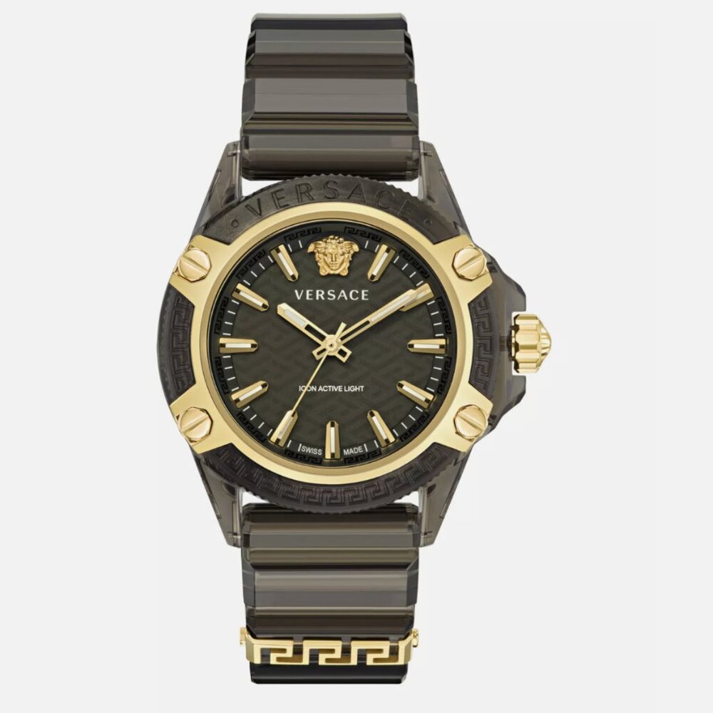 Versace 42mm Black Icon Watch